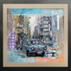 Urban living 2 -collage-achtig werk met meerdere lagen