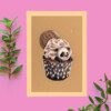Verjaardags kaart Cupcake panda