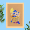 Verjaardags kaart Cupcake uil