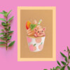 Verjaardags kaart Cupcake varken