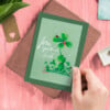 Wens kaart verjaardag A6 Force your own luck klavertje vier