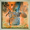 Woorden, woorden... 2- collagekunst onder een epoxylaag