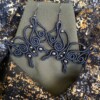 Zwarte macramé oorbellen “Vlinder”