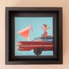 -candy cane cocktail- 20x20x1 cm handgeknipte collage op schildersdoek