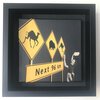 -clean it like you mean it- 20x20x1 cm handgeknipte collage op schildersdoek