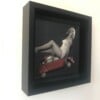 -vintage comme ma 2cv- 20x20x1 cm handgeknipte collage op schildersdoek