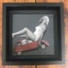 -vintage comme ma 2cv- 20x20x1 cm handgeknipte collage op schildersdoek