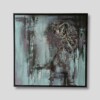 Abstract schilderij - duister groen