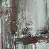 Abstract schilderij - duister groen