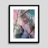 Abstract schilderij - textuur roze zwart blauw
