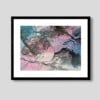 Abstract schilderij - textuur roze zwart blauw