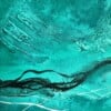 Abstract schilderij 3D - Deep turqoise