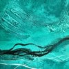 Abstract schilderij 3D - Deep turqoise