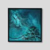 Abstract schilderij 3D - Deep turqoise