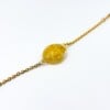 Armband met Steenvormige Hanger Gevuld met Echte Bloemen uit Amsterdam