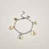 Bedelarmband met Pastelkleurige Bloemenbedels