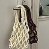 Crochet net bag - butter yellow