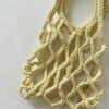 Crochet net bag - butter yellow