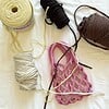Crochet net bag - roze