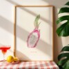 Dragon Fruit Poster | Handgeschilderde fruitillustratie – Anna-Mae Studio