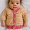 Gehaakt baby vestje | Roze en oranje gemêleerd