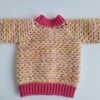 Gehaakt baby vestje | Roze en oranje gemêleerd