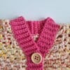 Gehaakt baby vestje | Roze en oranje gemêleerd