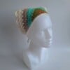 Gehaakte bandana 'Crème, beige en turquoise'