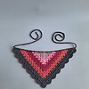 Gehaakte bandana 'Grijs & rozetinten'