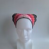 Gehaakte bandana 'Grijs & rozetinten'