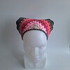 Gehaakte bandana 'Grijs & rozetinten'