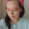 Gehaakte bandana 'Knalroze, beige, lichtblauw en wit'