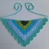 Gehaakte bandana 'Mintgroen, turquoise en donkergroen'