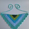 Gehaakte bandana 'Mintgroen, turquoise en donkergroen'