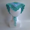 Gehaakte bandana 'Mintgroen, turquoise en donkergroen'
