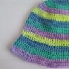 Gehaakte bucket hat | Blauw, mint, lila en lime