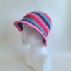 Gehaakte bucket hat | Blauw, paars, lavendel en roze