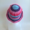 Gehaakte bucket hat | Blauw, paars, lavendel en roze