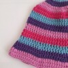 Gehaakte bucket hat | Blauw, paars, lavendel en roze