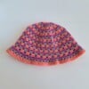 Gehaakte bucket hat | Koraal, lavendel en mauve