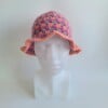 Gehaakte bucket hat | Koraal, lavendel en mauve