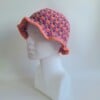 Gehaakte bucket hat | Koraal, lavendel en mauve