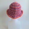 Gehaakte bucket hat | Koraal, lavendel en mauve
