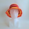 Gehaakte bucket hat | Oranje, fuchsia, koraal, rood en geel
