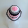 Gehaakte bucket hat | Roze, wit, grijs en zwart