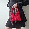 Gehaakte crossbody tas | Fuchsia