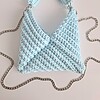 Gehaakte crossbody tas | Lichtblauw