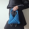 Gehaakte crossbody tas | Petrol