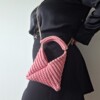 Gehaakte crossbody tas | Roze