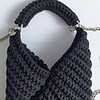 Gehaakte crossbody tas | Zwart